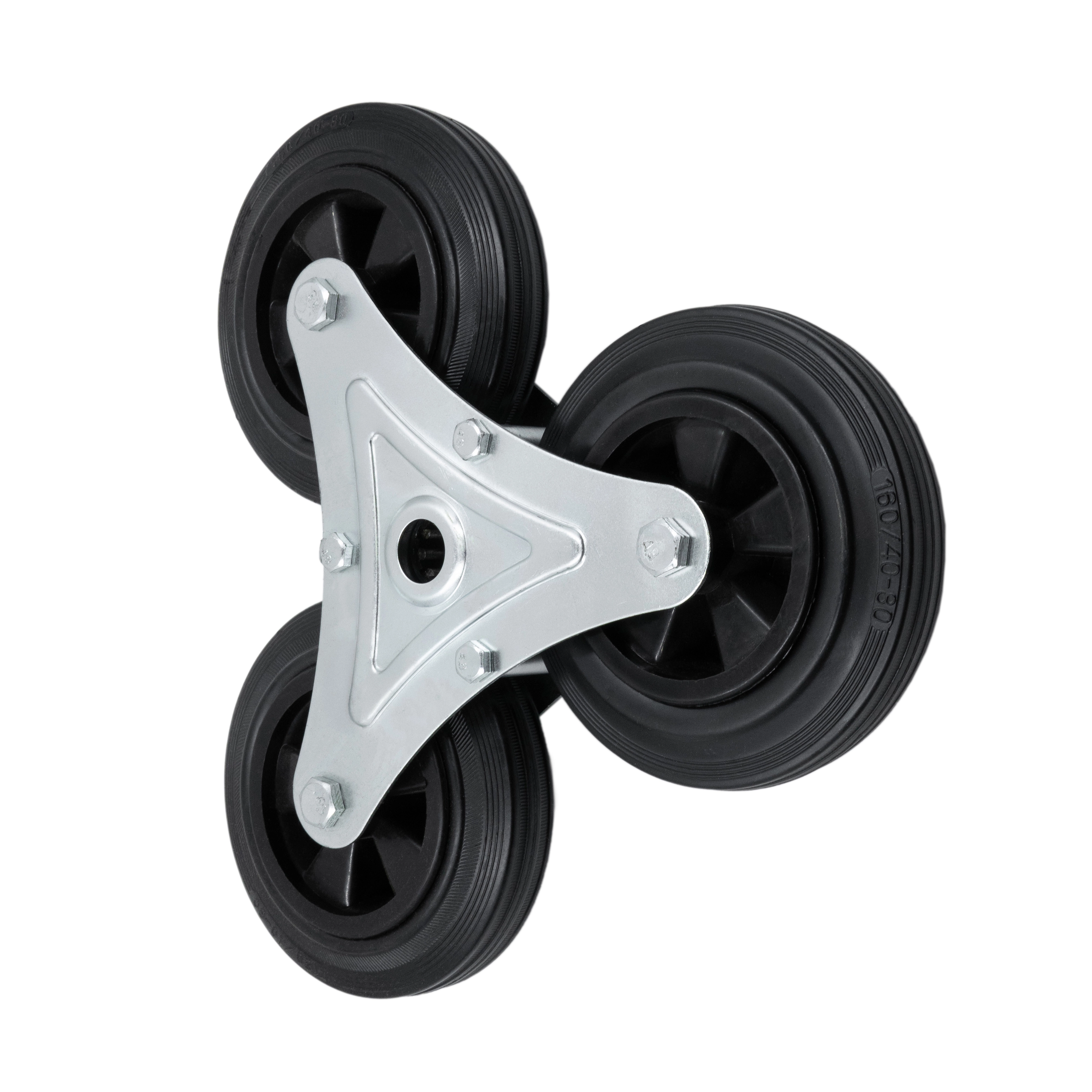 TC 61 - Трехколесный блок (пластик.обод, черн. рез., подш скольж.)