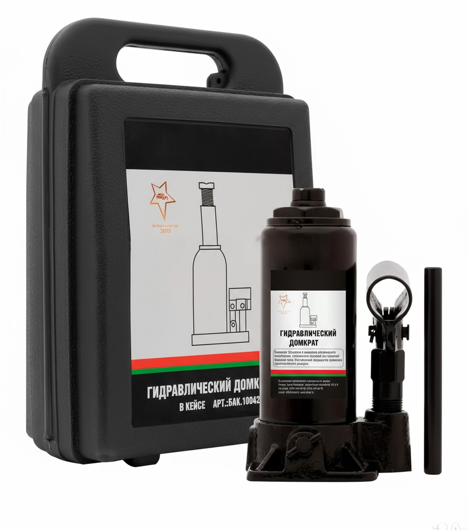 Домкрат в кейсе гидравлический бутылочный 4 т