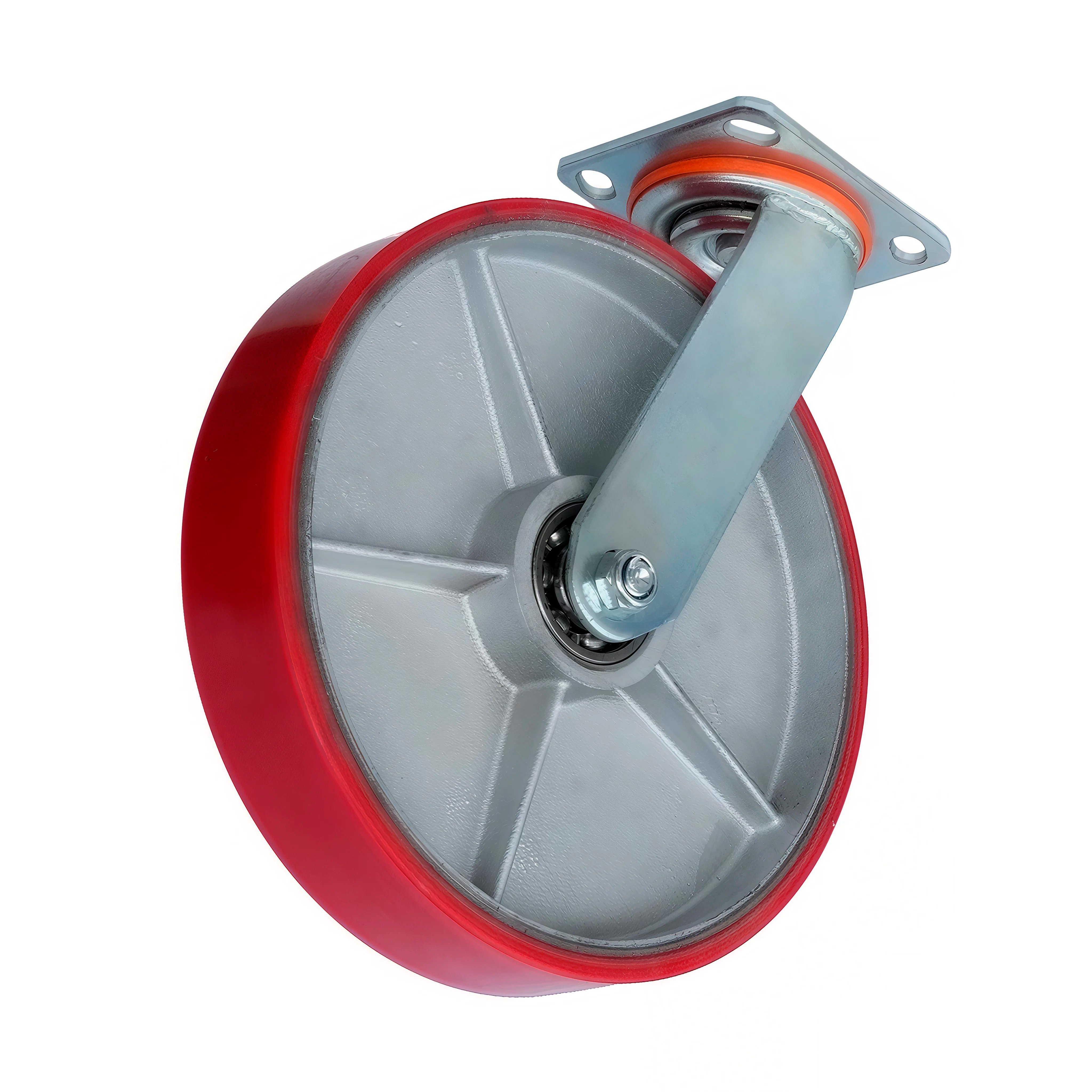 SCP 85 - Большегрузное полиуретановое колесо 250 мм (поворот., площадка, роликоподш.)