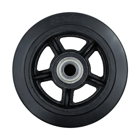 DL80 (K) - Большегрузное колесо без кронштейна 203мм (черная резина, шарикоподш.)
