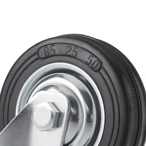 SCb 97 - Промышленное колесо 85 мм (площадка, поворотн., тормоз, черн. рез., роликоподш.)