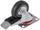 SCb 97 - Промышленное колесо 85 мм (площадка, поворотн., тормоз, черн. рез., роликоподш.)
