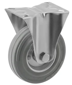 FC 46 f  - Промышленное колесо 100 мм (площадка, неповоротн., серая рез., роликоподш.)